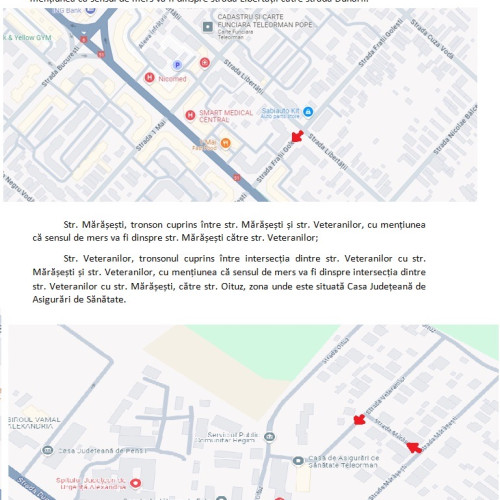 Primăria Municipiului Alexandria propune circulație în sens unic începând cu 14 octombrie 2024