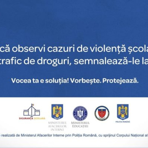 Campanie pentru Siguranța în Școli: &quot;Tacerea e tot violență. Vocea ta e soluția.&quot;