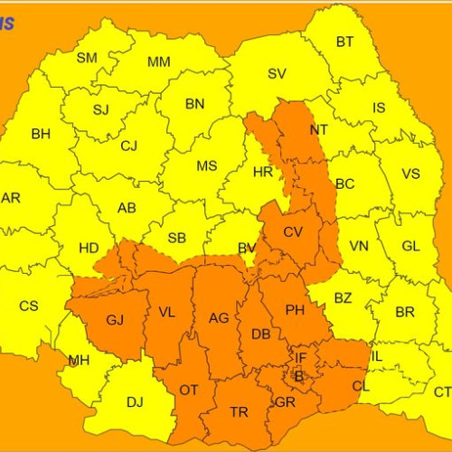 Avertizare COD PORTOCALIU de ploi abundente în Teleorman