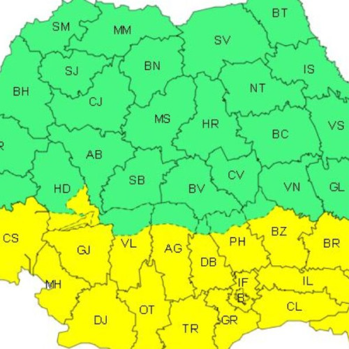 Avertizare meteo Cod galben pentru vânt intens și viscol în sudul țării