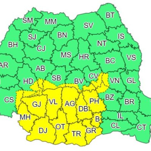 Avertisment meteorologic în Teleorman: Ploi, lapoviță și risc de polei local