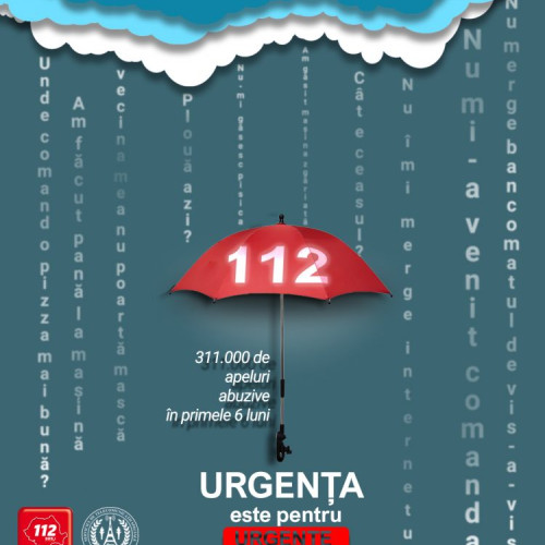 Raport: Peste 311.000 de apeluri la 112 în șase luni