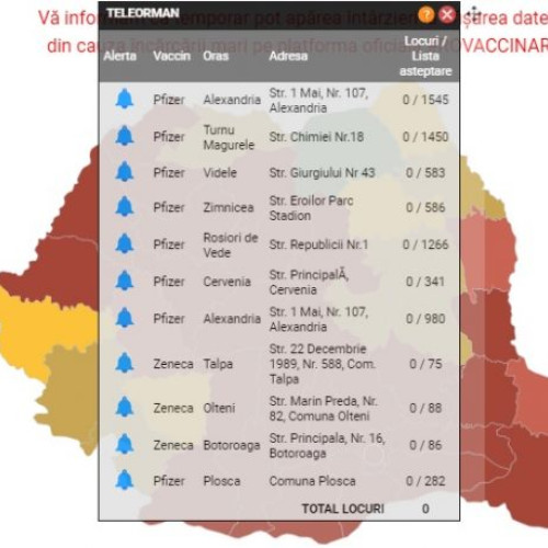 Grup de sibieni lansează site pentru monitorizarea vaccinării: locuri și seruri disponibile