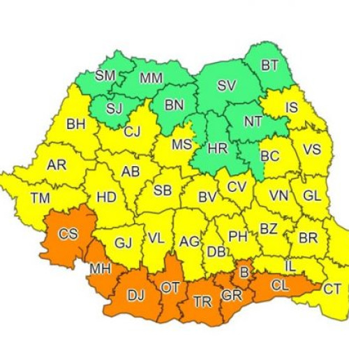 Alertă de caniculă în Teleorman până pe 1 august: Cod portocaliu prelungit pentru temperaturi extreme și disconfort termic accentuat