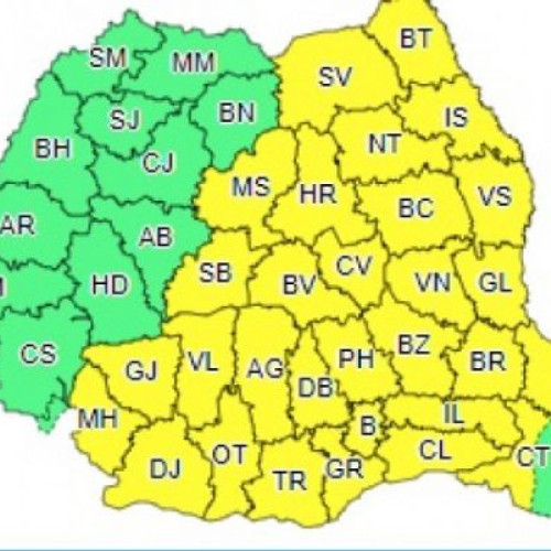 ATENȚIONARE Meteorologică: Cod galben de caniculă și disconfort termic în Teleorman și alte 29 de județe