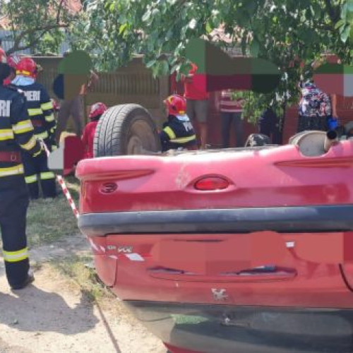 Barbatul de 43 de ani transportat la spital cu elicopterul dupa ce a intrat cu masina in staulp la Sericu Teleorman