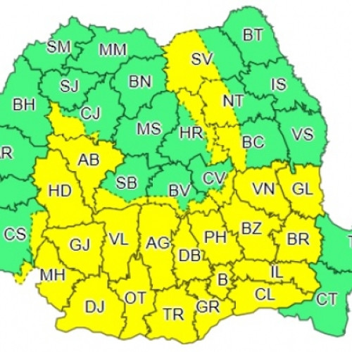 Vreme instabilă în municipiul Teleorman: Vânt și grindină avertizate de Meteorologi