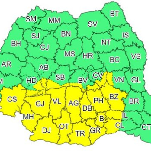 Vremea se va înrăutăți în România: Cod galben pentru ninsori abundente