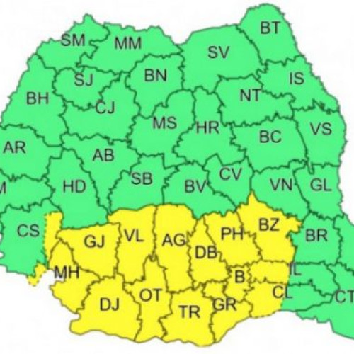 Avertizare meteorologică pentru ninsori abundente în Teleorman!