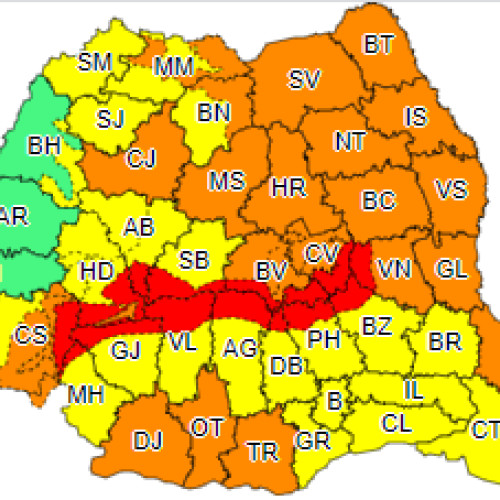 Avertizare COD PORTOCALIU de vânt în Teleorman pentru 24 februarie